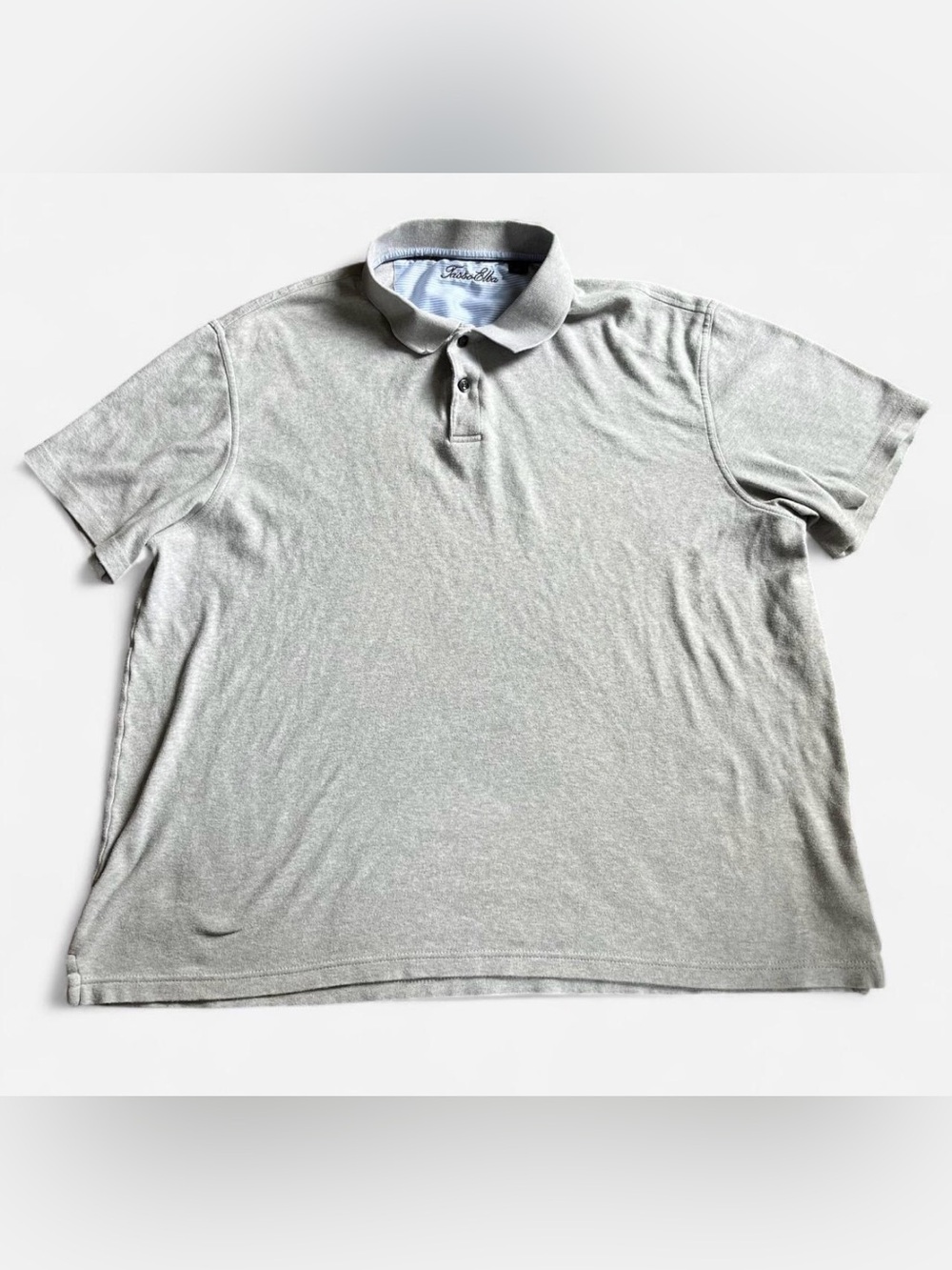 Tasso Elba Men's Heather Light Gray Polo Shirt